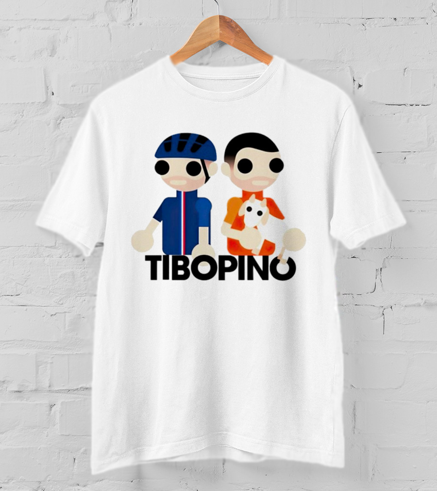 Tibopino Cycling Character Duo With Helmet And Dog T-Shirt