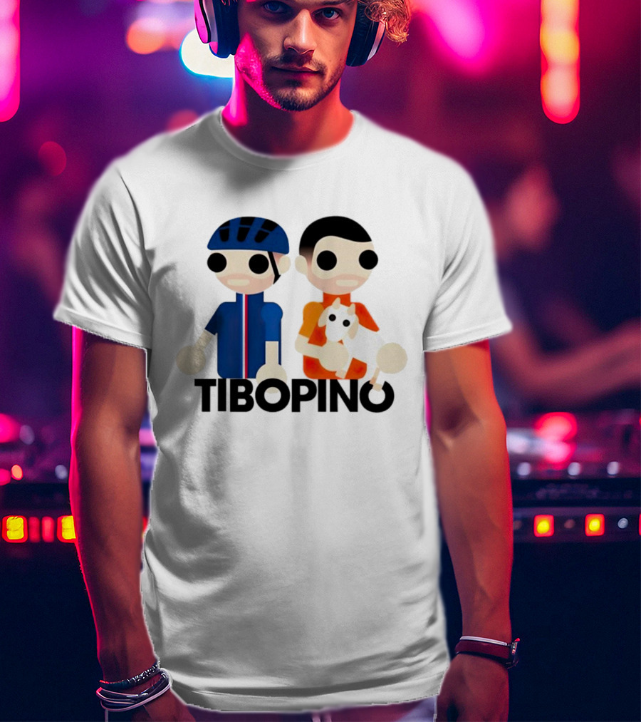 Tibopino Cycling Character Duo With Helmet And Dog T-Shirt