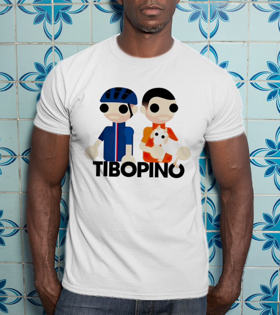 Tibopino Cycling Character Duo With Helmet And Dog T-Shirt