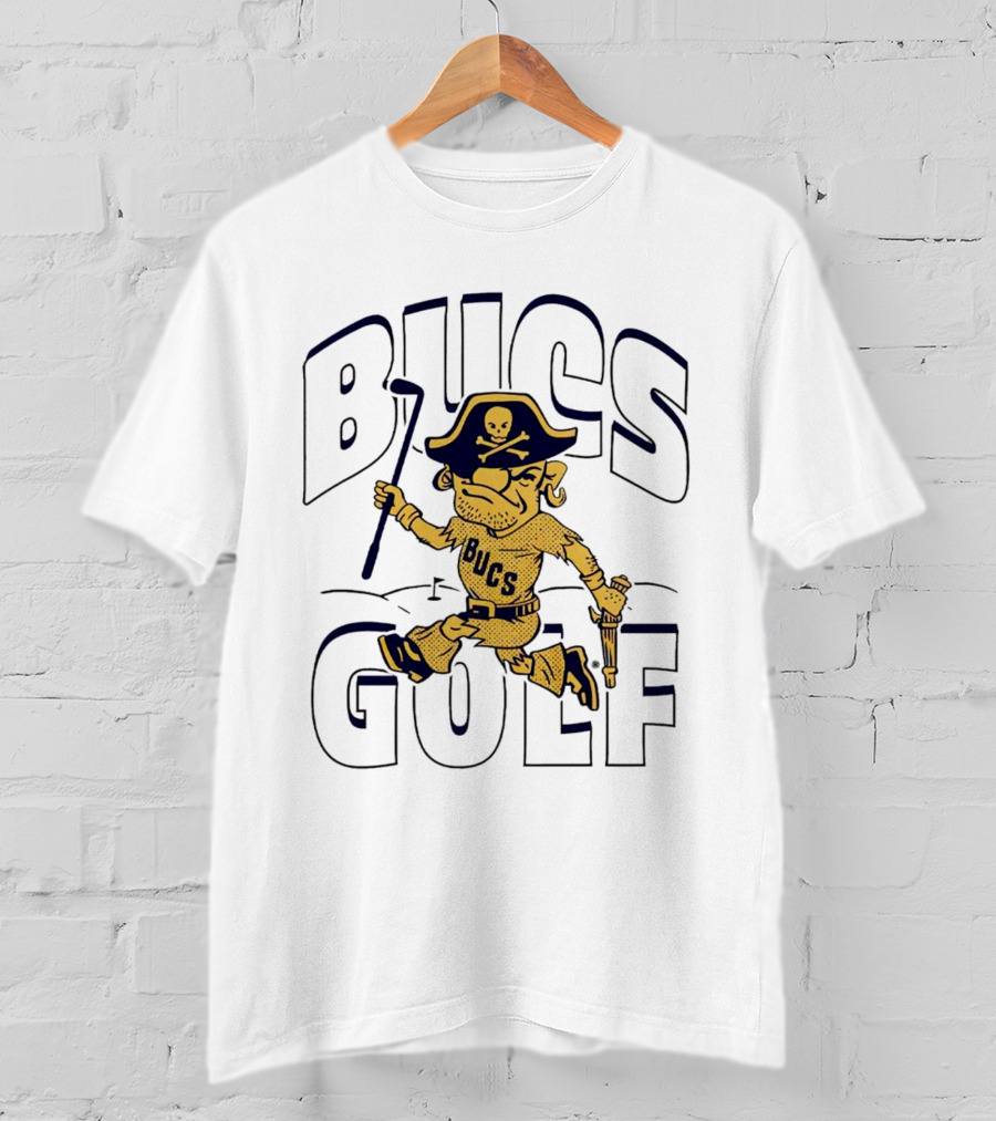 Bucs Golf Pirate With Skull Hat And Cane T-Shirt