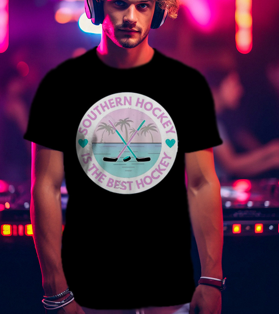Southern Hockey Is The Best Hockey Palms And Crossed Sticks T-Shirt