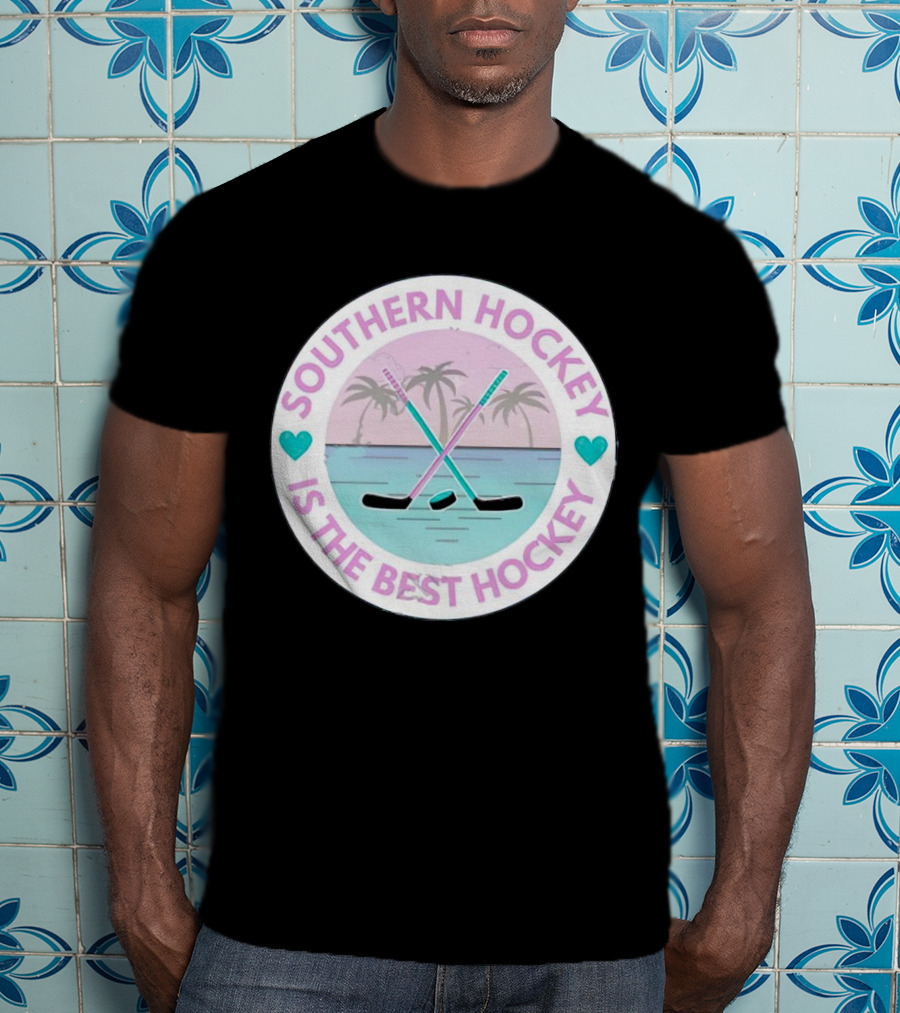 Southern Hockey Is The Best Hockey Palms And Crossed Sticks T-Shirt
