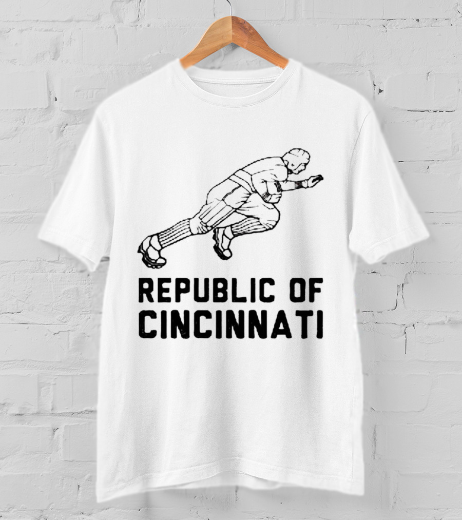 Republic Of Cincinnati Football Running Back Player T-Shirt
