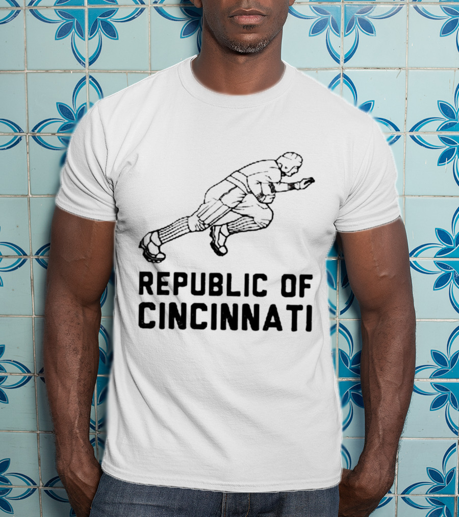 Republic Of Cincinnati Football Running Back Player T-Shirt