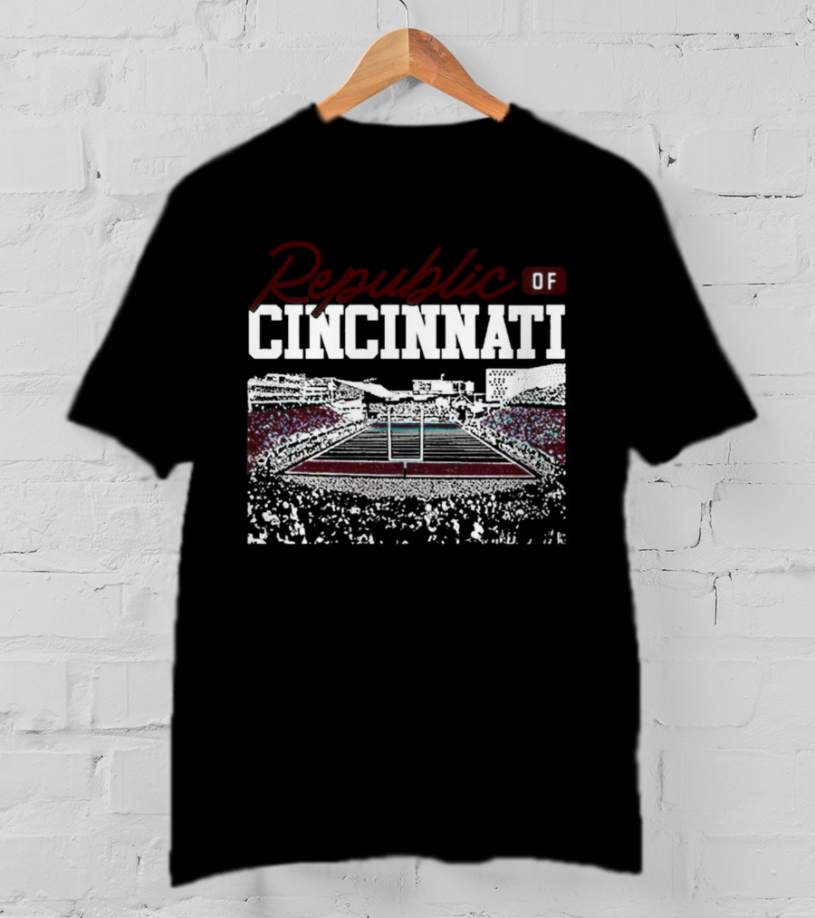 Republic Of Cincinnati Football Stadium Scene T-Shirt