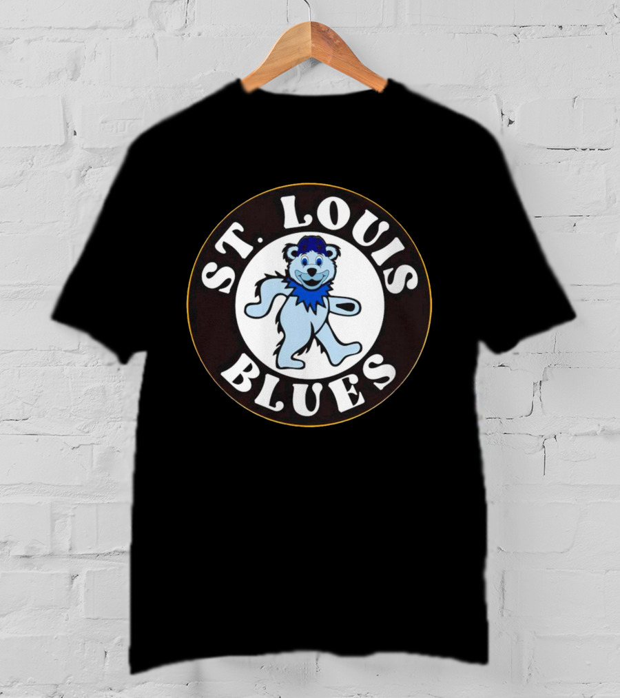 St Louis Blues Hockey Grateful Dead Bear T-Shirt