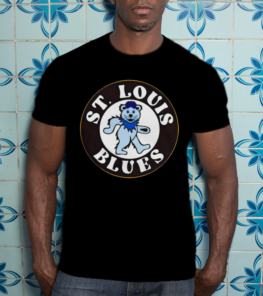 St Louis Blues Hockey Grateful Dead Bear T-Shirt
