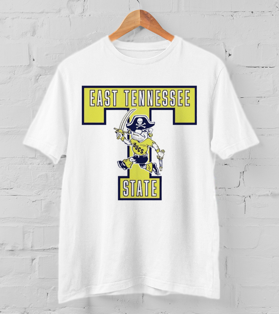 East Tennessee State Buccaneers Block ETSU Pirates T-Shirt