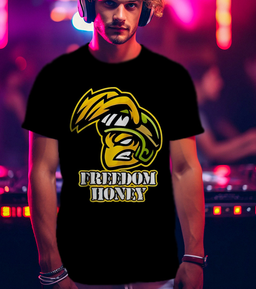 Cory Morgan Freedom Honey Helmet Character T-Shirt