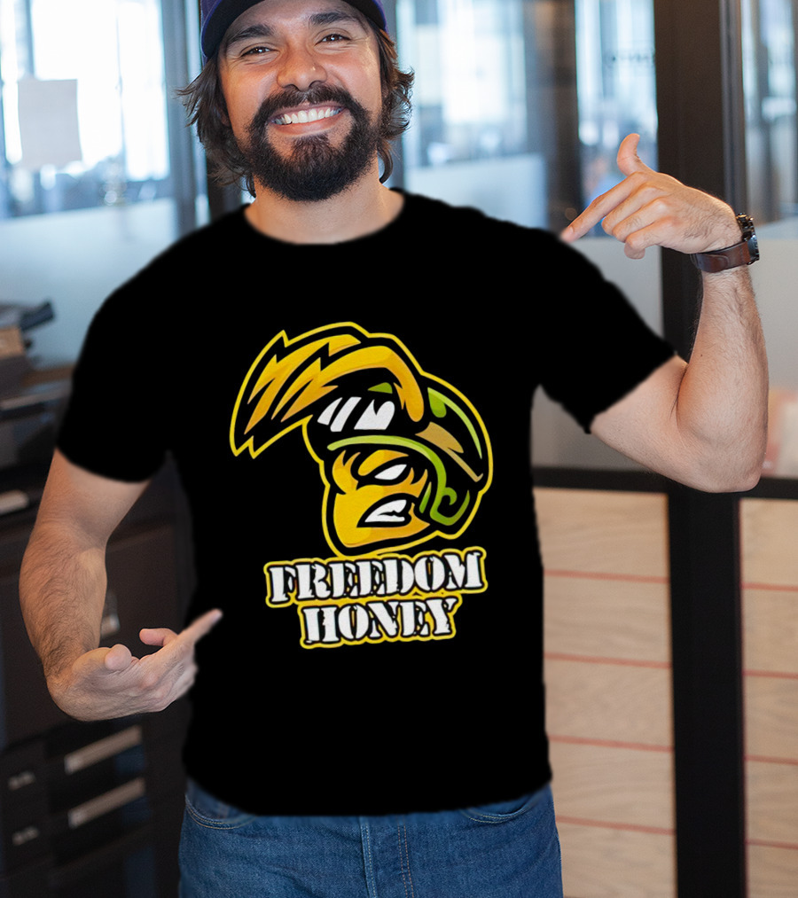Cory Morgan Freedom Honey Helmet Character T-Shirt