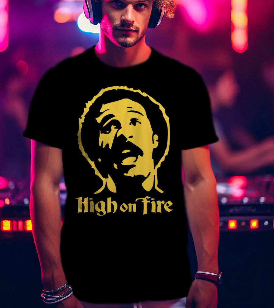 High On Fire Richard Pryor Black And Yellow T-Shirt