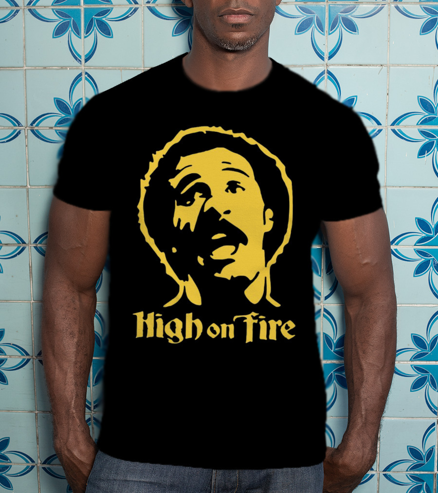 High On Fire Richard Pryor Black And Yellow T-Shirt