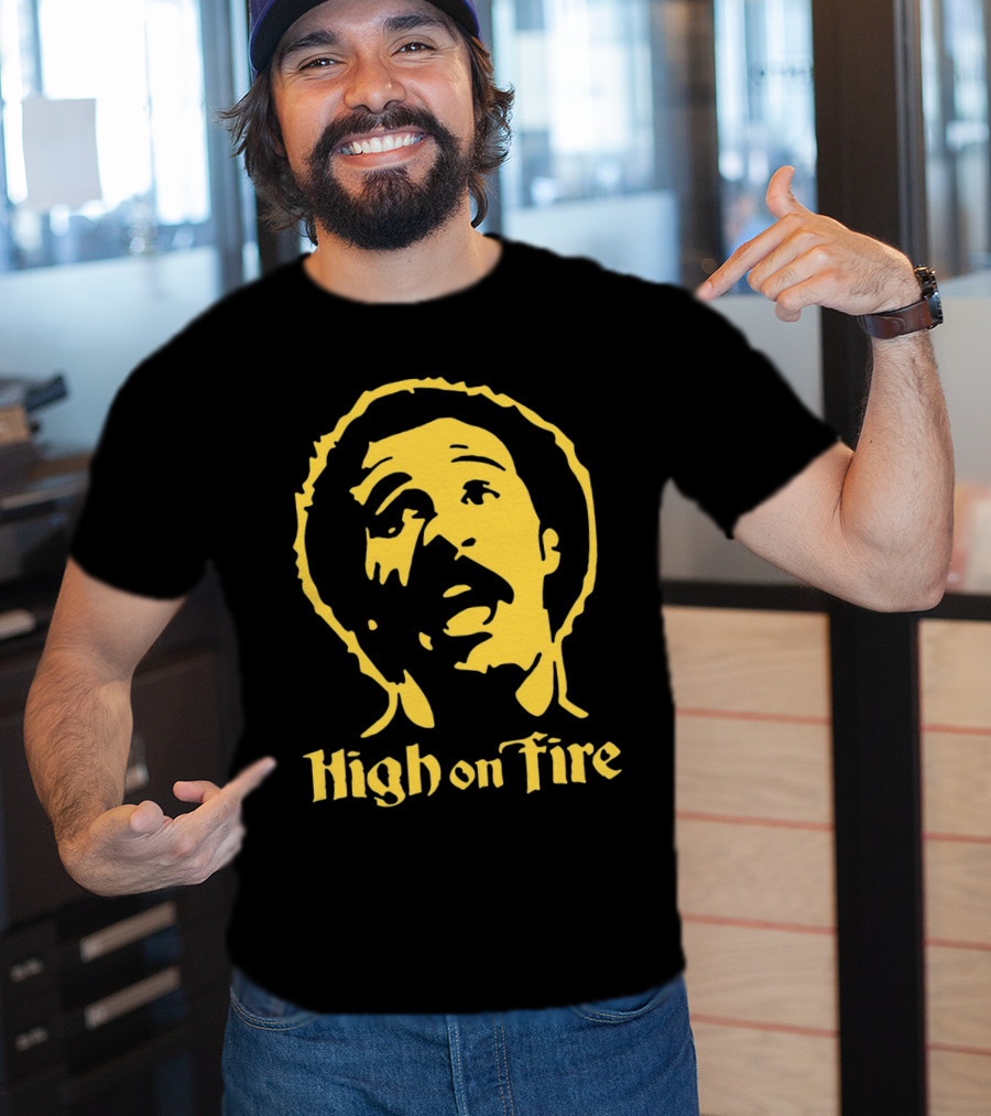 High On Fire Richard Pryor Black And Yellow T-Shirt