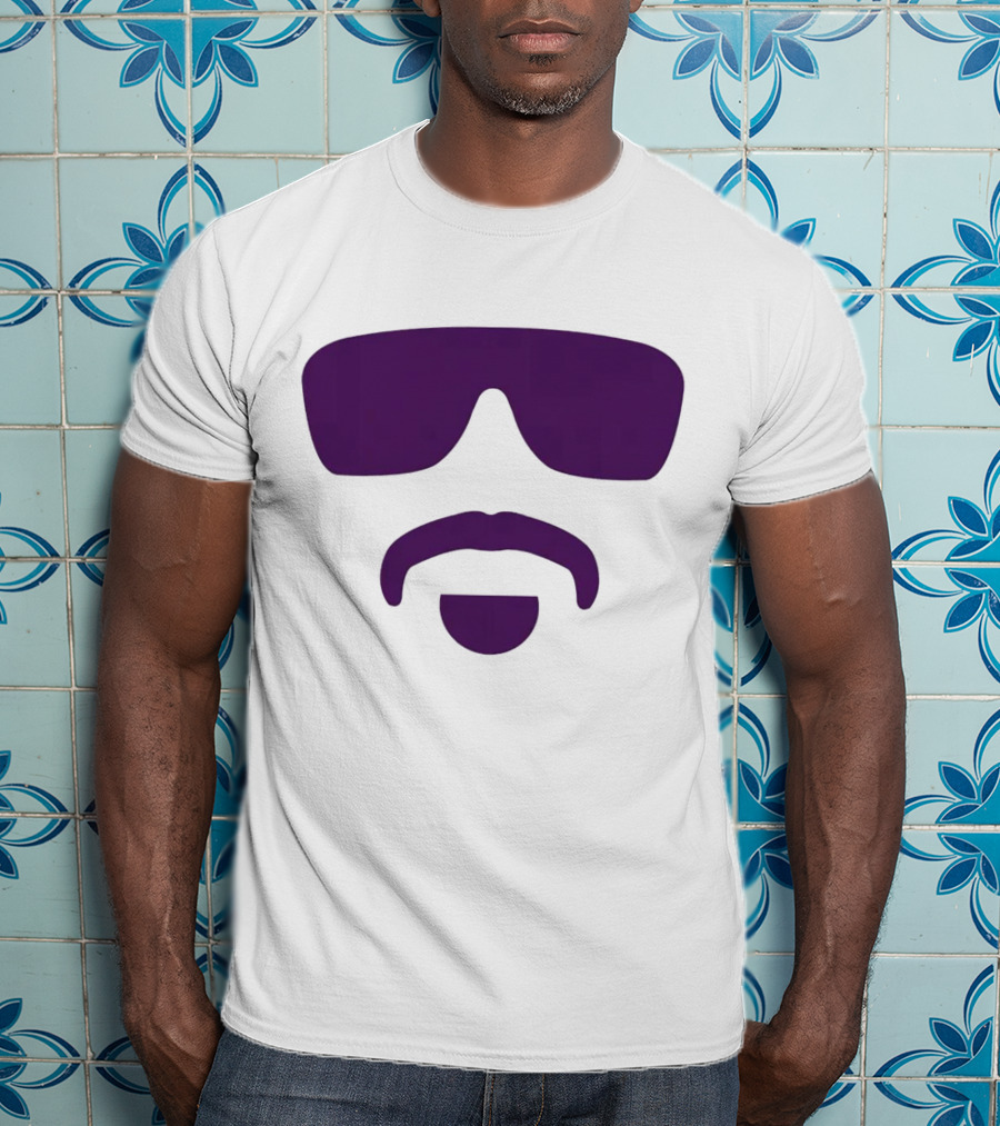 Hayden Travinski Moustache And Glasses Purple T-Shirt