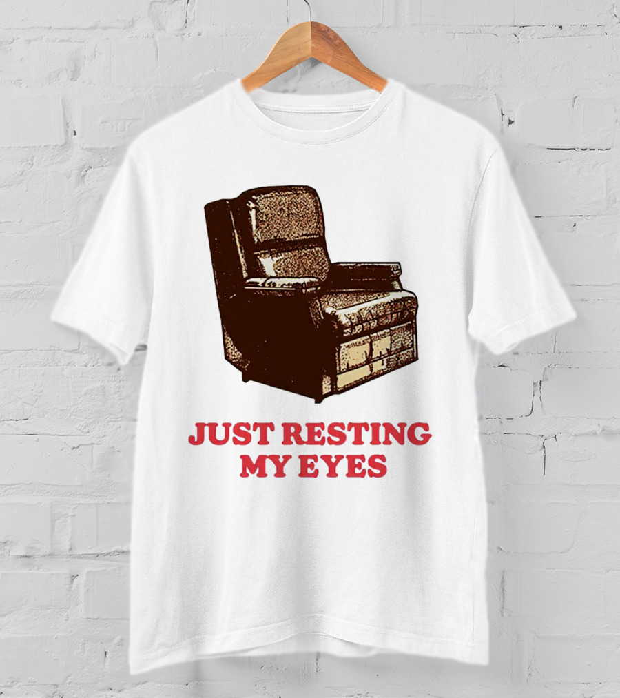 Just Resting My Eyes Armchair Retro Humor T-Shirt