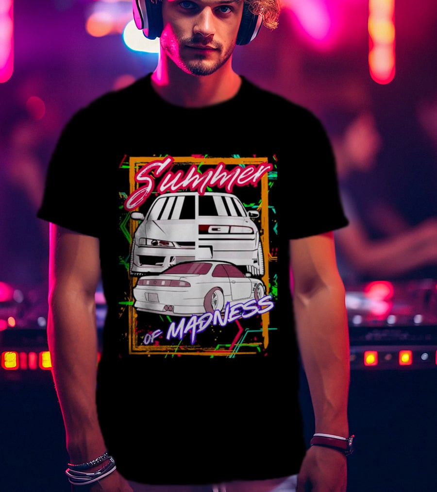 Summer Of Madness Racing Cars Neon T-Shirt