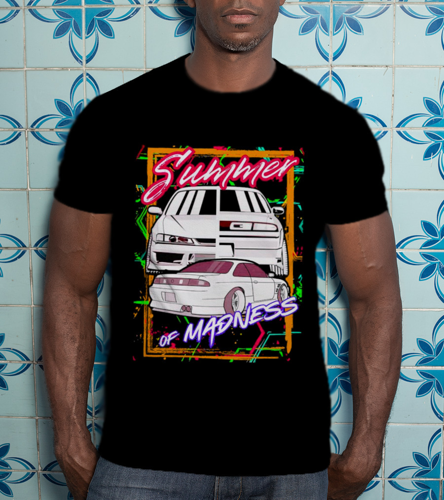 Summer Of Madness Racing Cars Neon T-Shirt