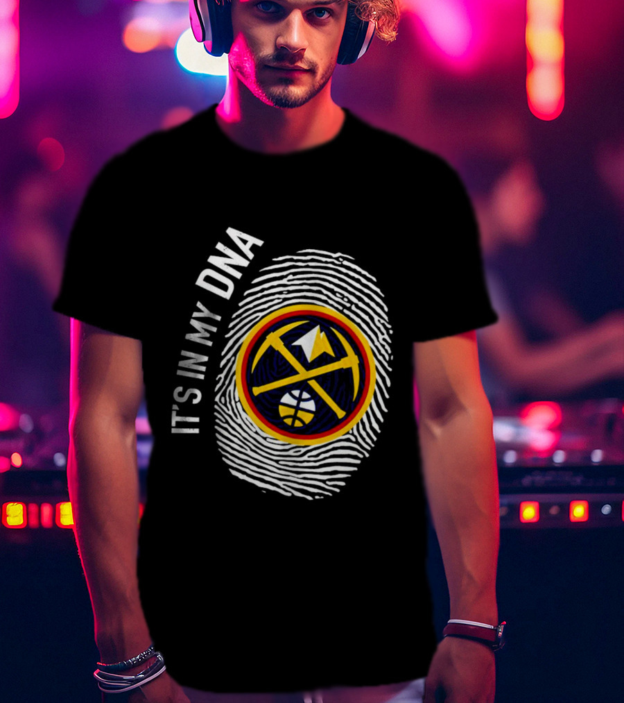 Denver Nuggets Basketball DNA Fingerprint Pride T-Shirt