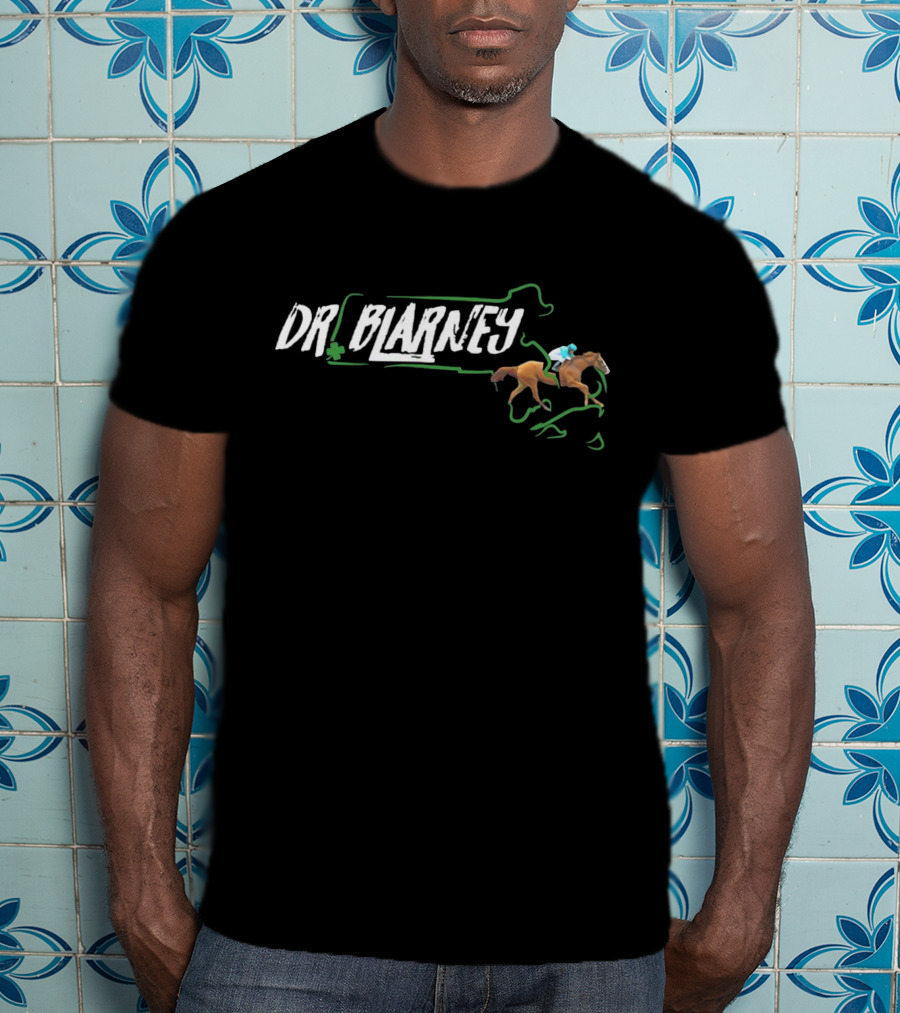 Dr. Blarney Horse Rider Jockey And Clover T-Shirt