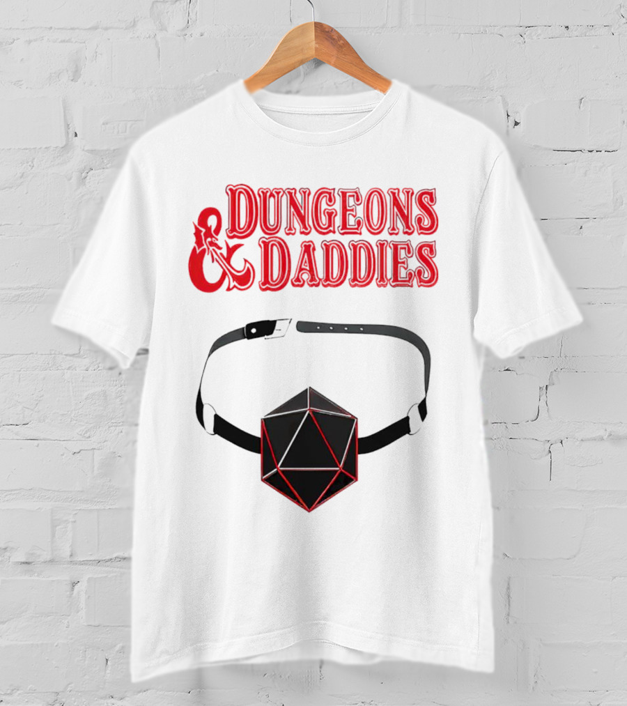 Dungeons And Daddies Headlamp Dice T-Shirt