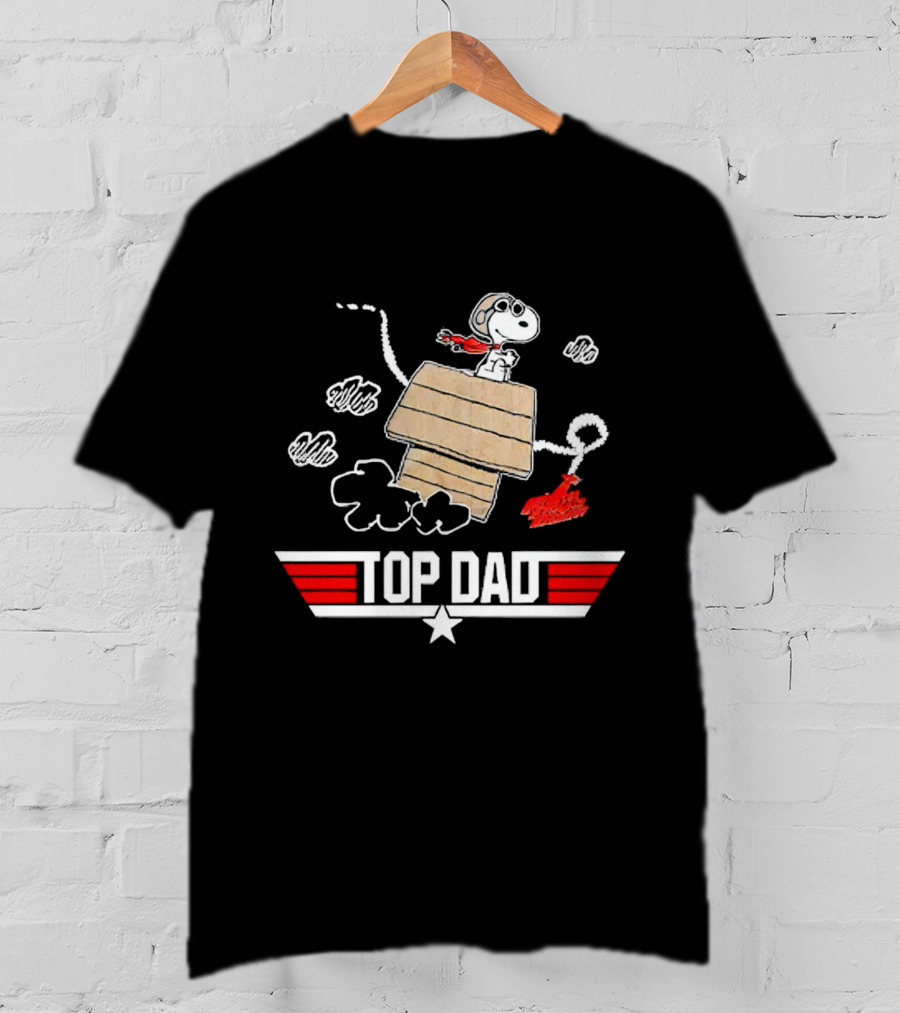 Top Dad Snoopy Flying Ace Pilot T-Shirt