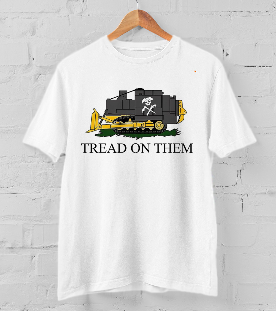 Tread On Them Killdozer Bulldozer Pirate Flag T-Shirt