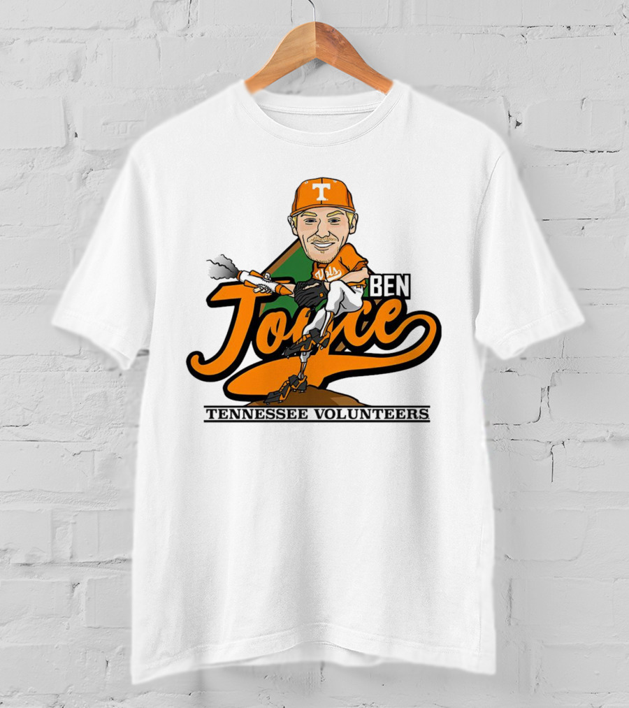 Ben Joyce Tennessee Volunteers Pitcher Caricature Orange Jersey T-Shirt