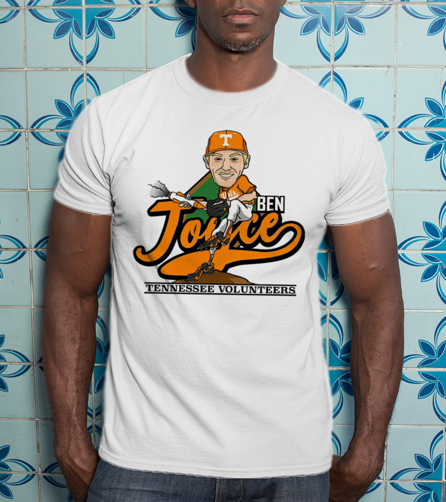 Ben Joyce Tennessee Volunteers Pitcher Caricature Orange Jersey T-Shirt