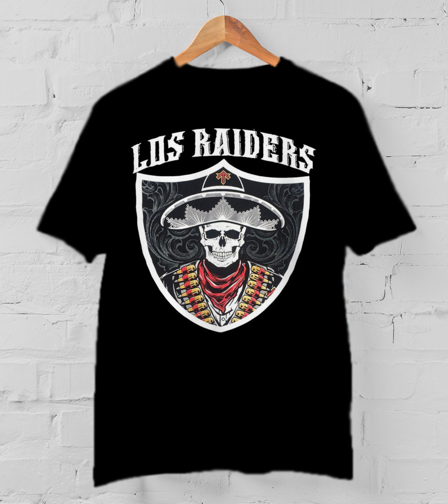 Los Raiders Sombrero Skull Shield T-Shirt