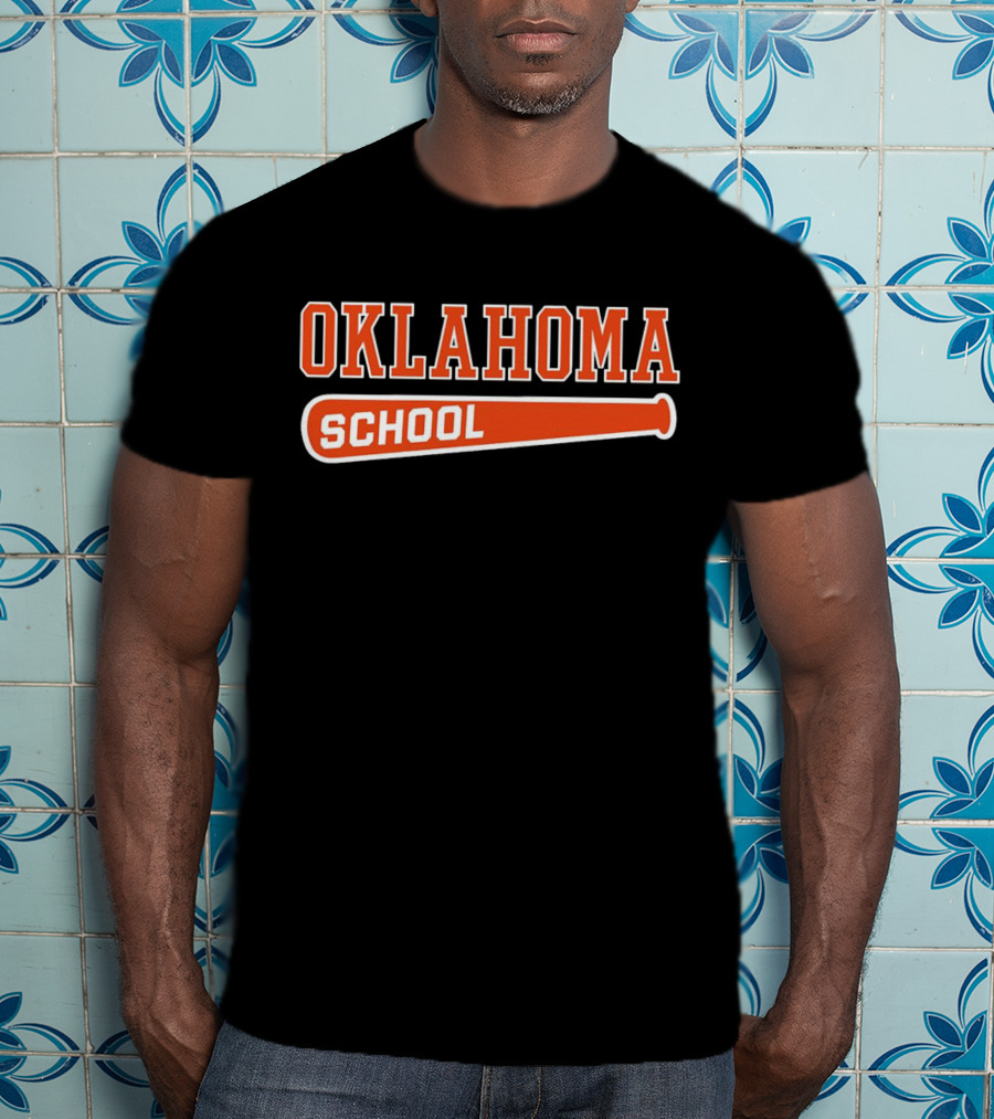 Oklahoma School Baseball Bat T-Shirt
