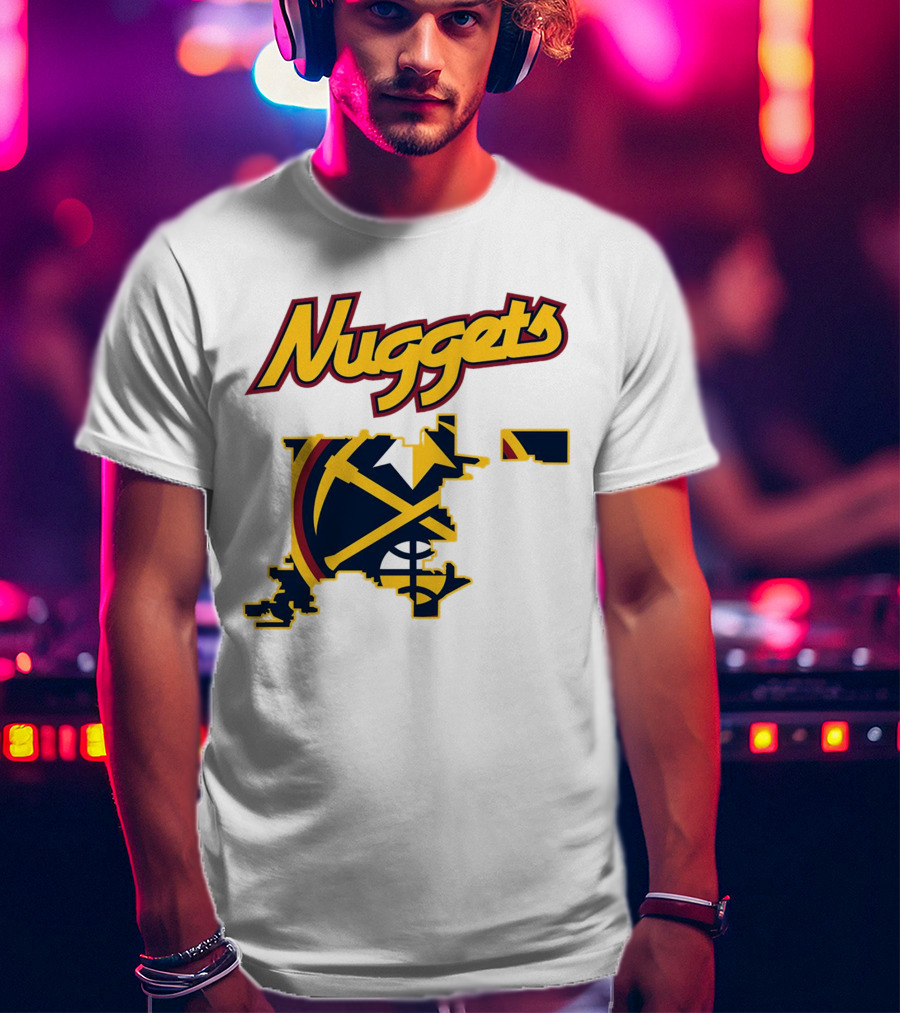 Nuggets Denver Map Basketball Team T-Shirt