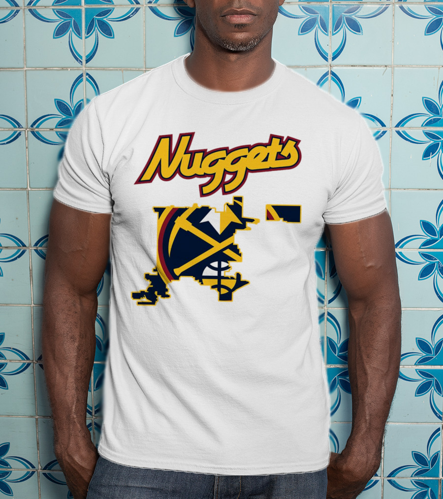 Nuggets Denver Map Basketball Team T-Shirt