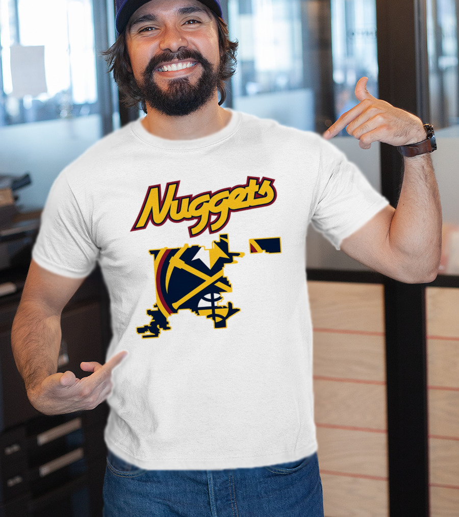 Nuggets Denver Map Basketball Team T-Shirt
