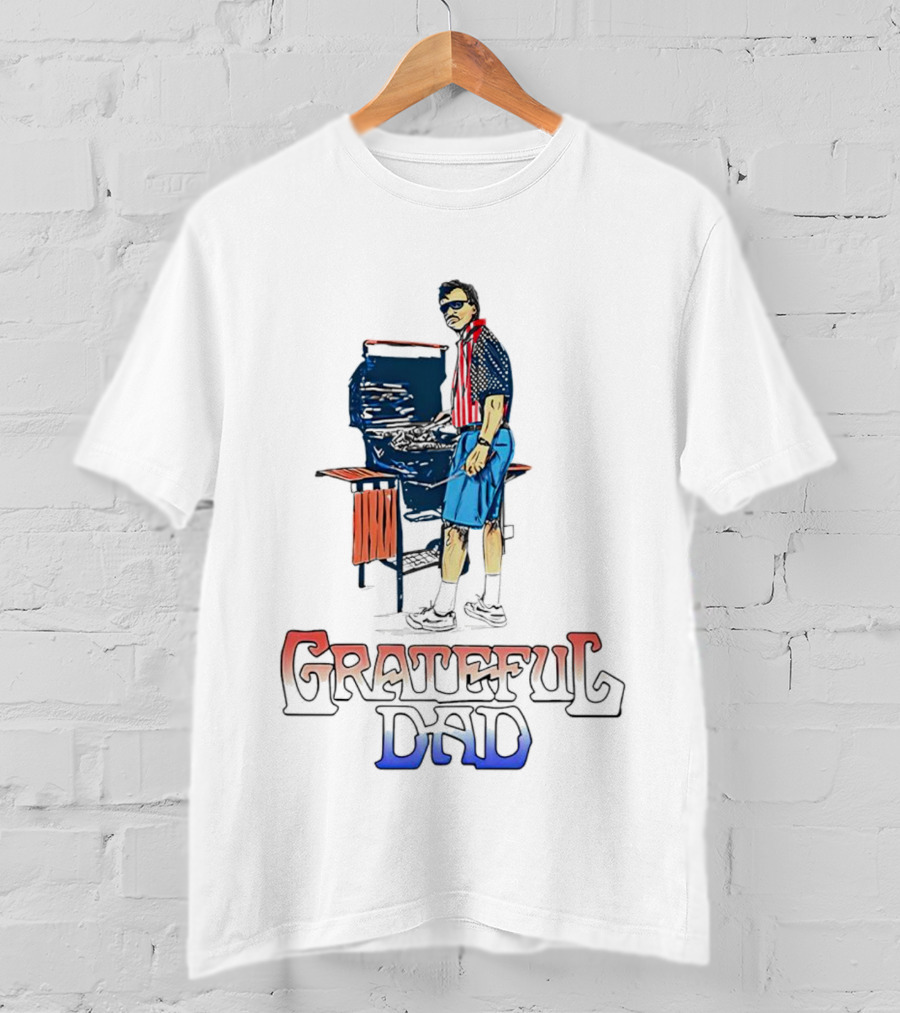 Grateful Dad Patriotic BBQ Celebration USA T-Shirt