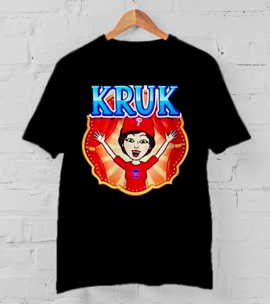 Kruk Philadelphia Phillies Cartoon Character Red Hat T-Shirt