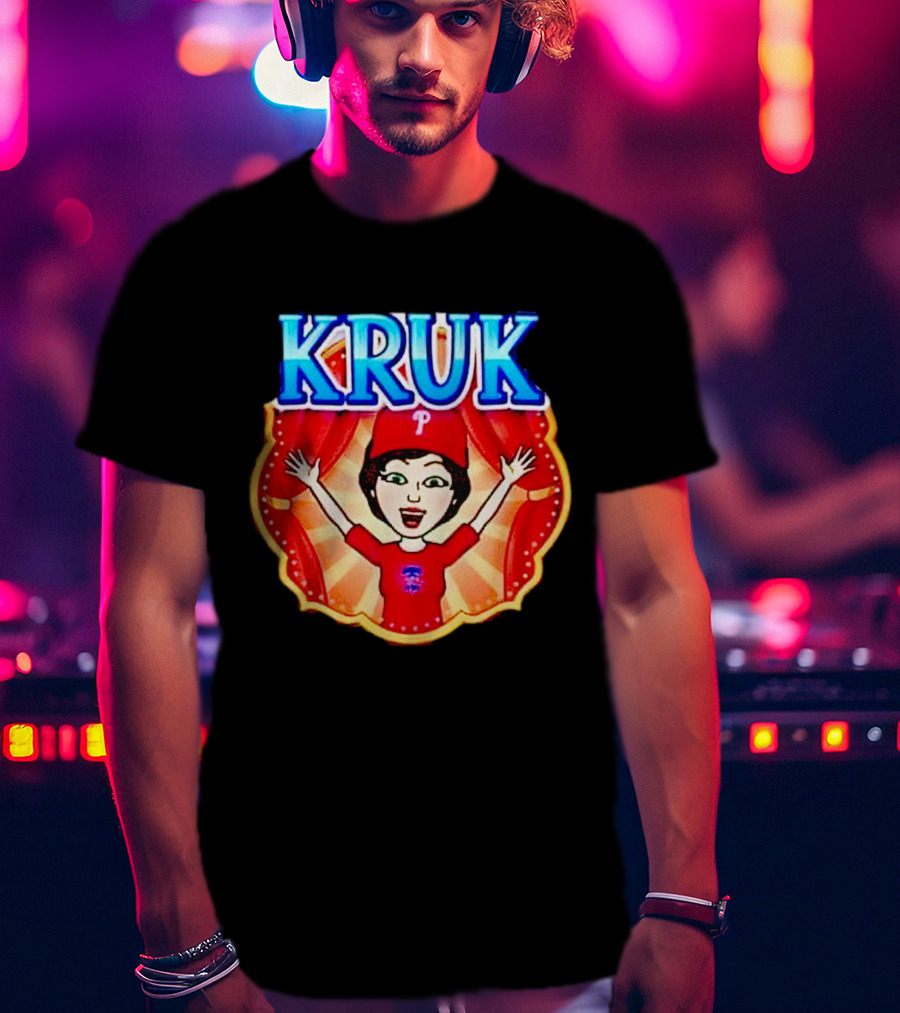 Kruk Philadelphia Phillies Cartoon Character Red Hat T-Shirt