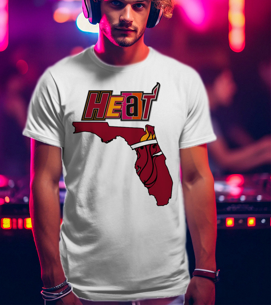 Heat Map Florida Basketball Emblem T-Shirt