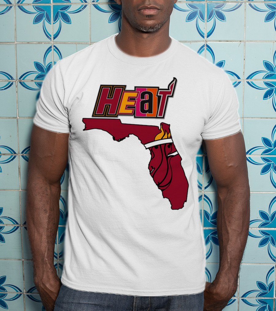 Heat Map Florida Basketball Emblem T-Shirt