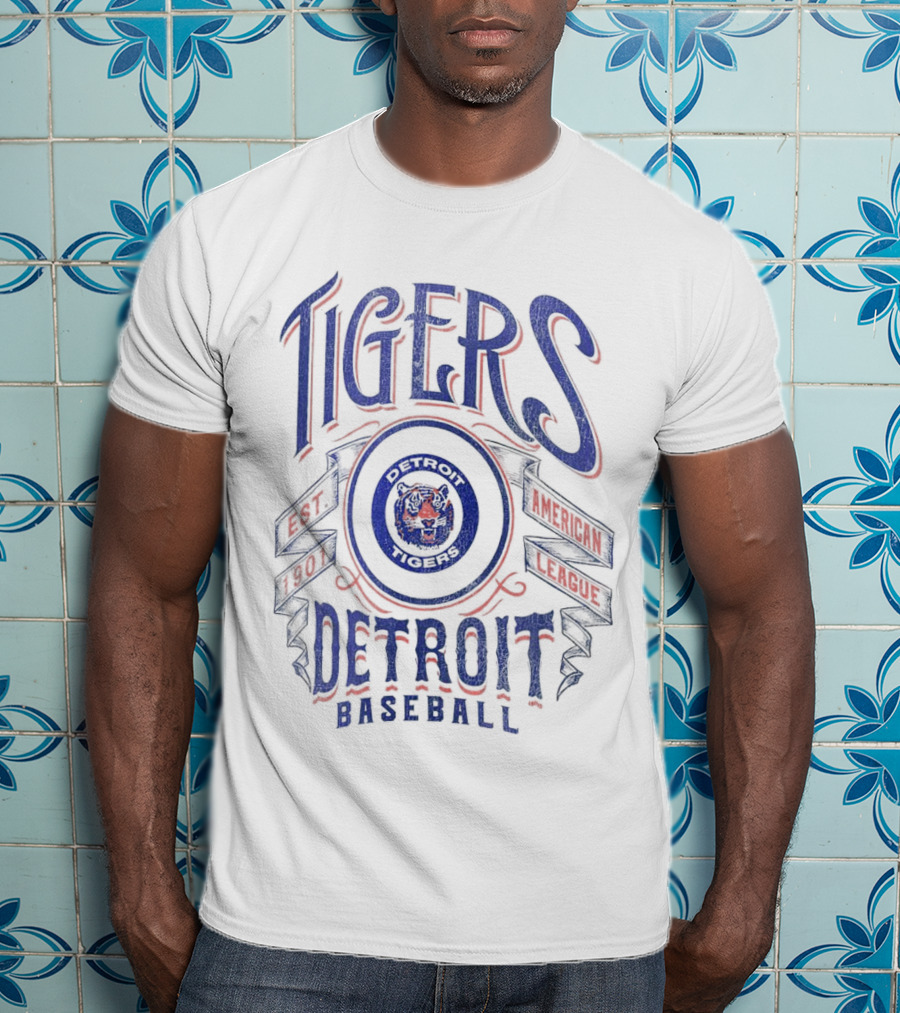 Detroit Tigers Baseball Est 1901 American League T-Shirt
