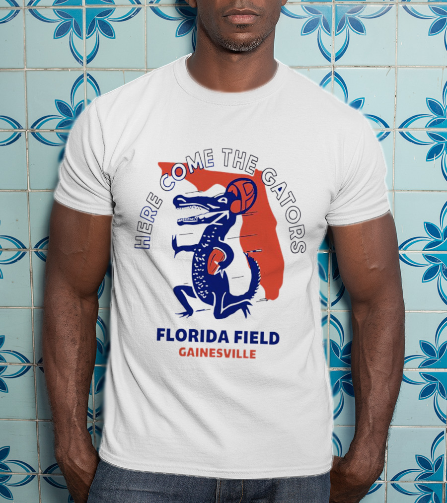 Here Come The Gators Florida Field Gainesville Football Basketball T-Shirt