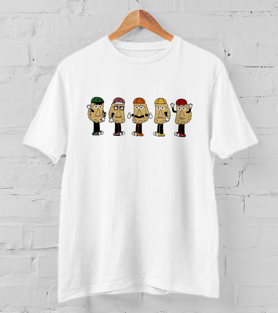 Classic 80s Night Themed Potato Friends Posing T-Shirt
