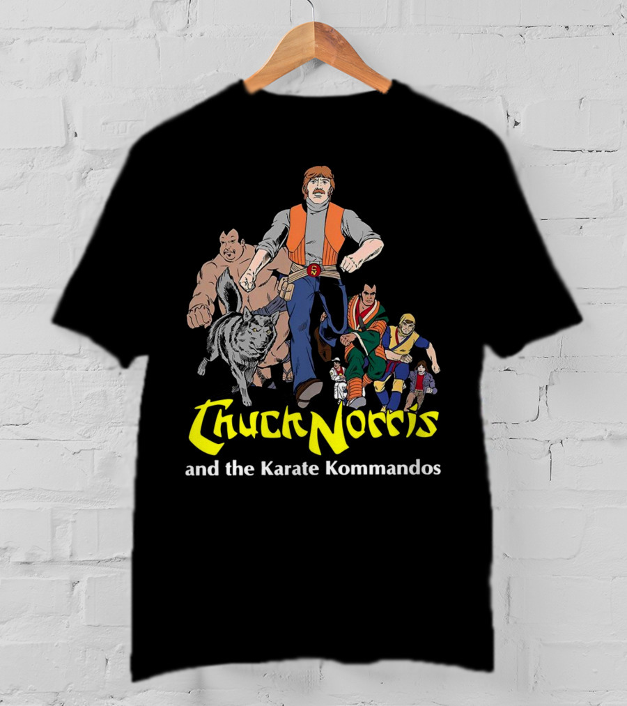 Chuck Norris And The Karate Kommandos Full Team Cartoon Reunion Adventure T-Shirt