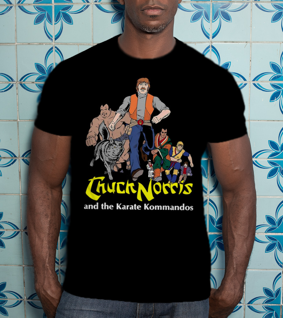 Chuck Norris And The Karate Kommandos Full Team Cartoon Reunion Adventure T-Shirt