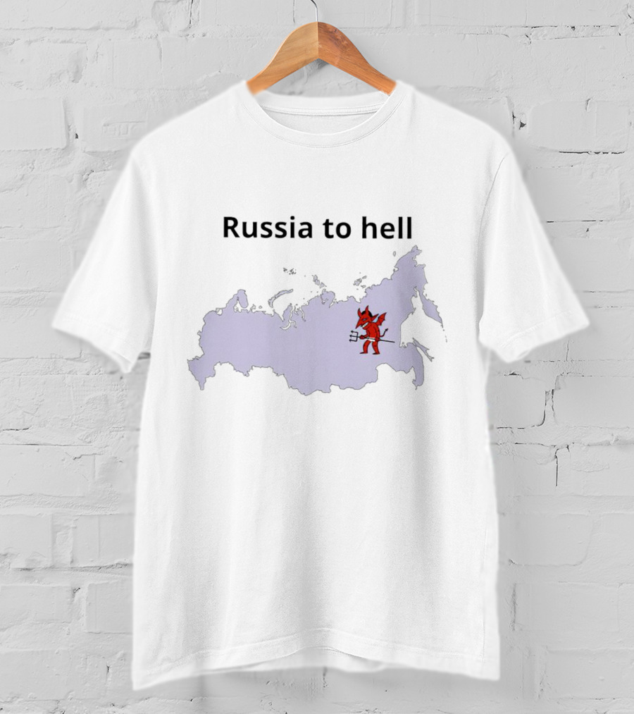Russia To Hell Devil Map T-Shirt