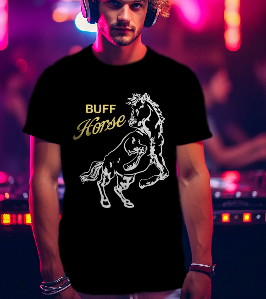 Buff Horse Stallion Graphic Strength T-Shirt