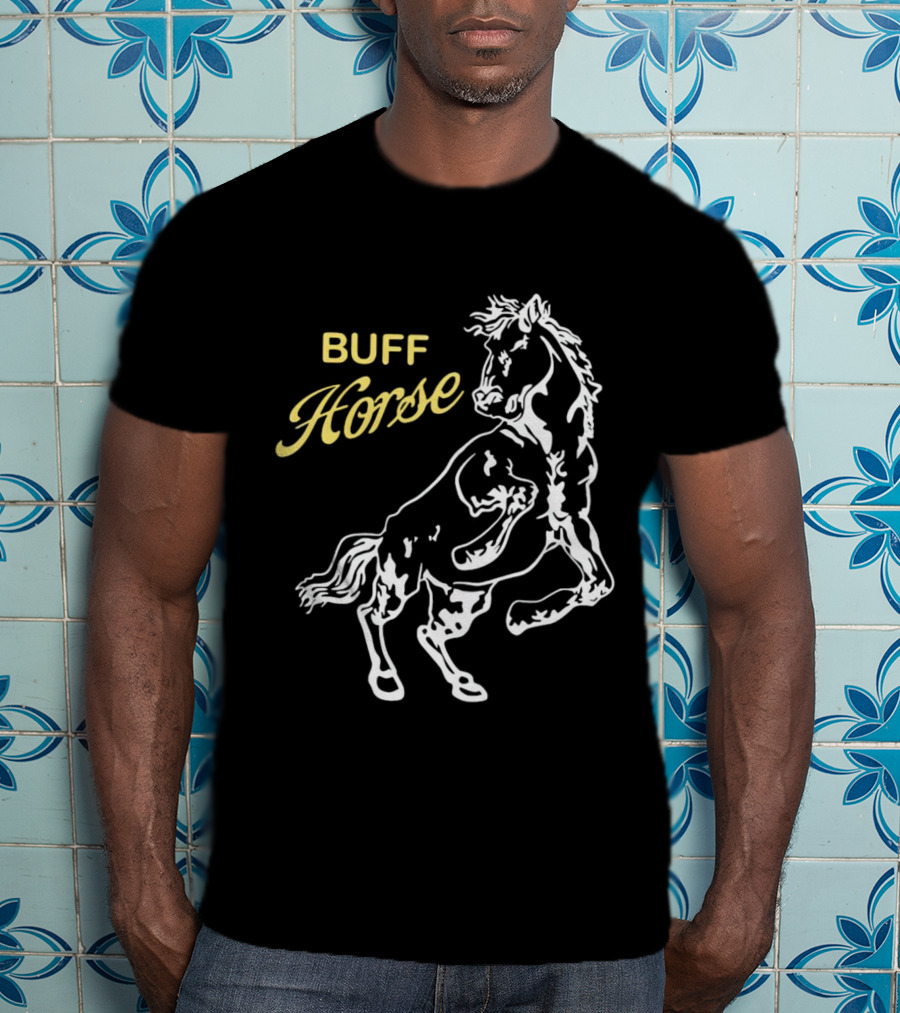Buff Horse Stallion Graphic Strength T-Shirt