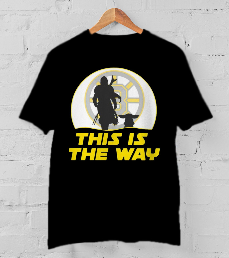 Boston Bruins This Is The Way Mandalorian Crossover T-Shirt