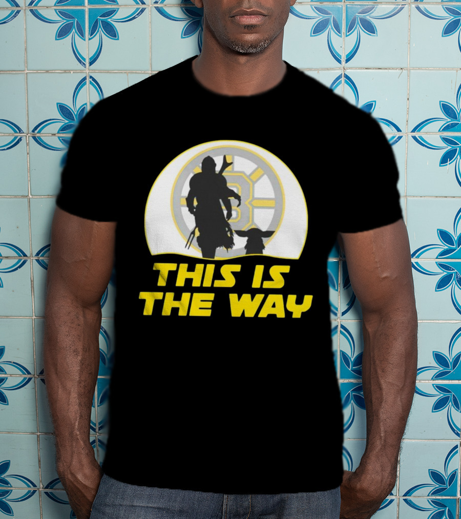 Boston Bruins This Is The Way Mandalorian Crossover T-Shirt