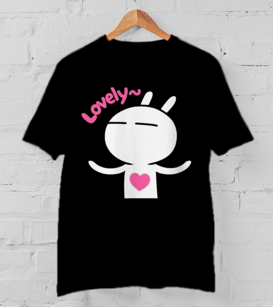 Lovely Emotion Tuzki Character With Heart T-Shirt