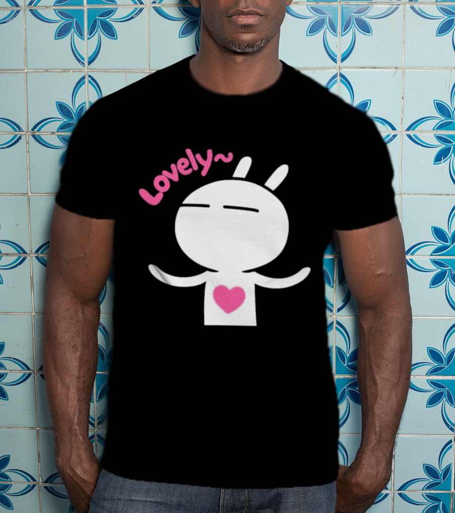 Lovely Emotion Tuzki Character With Heart T-Shirt